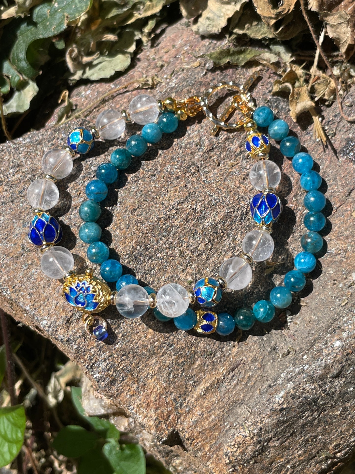 Blue Lotus Bracelet Set