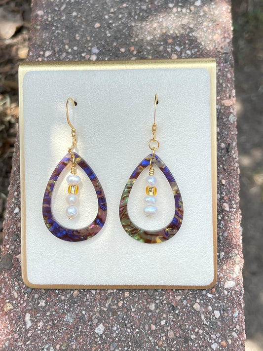 Abalone Teardrop Earrings