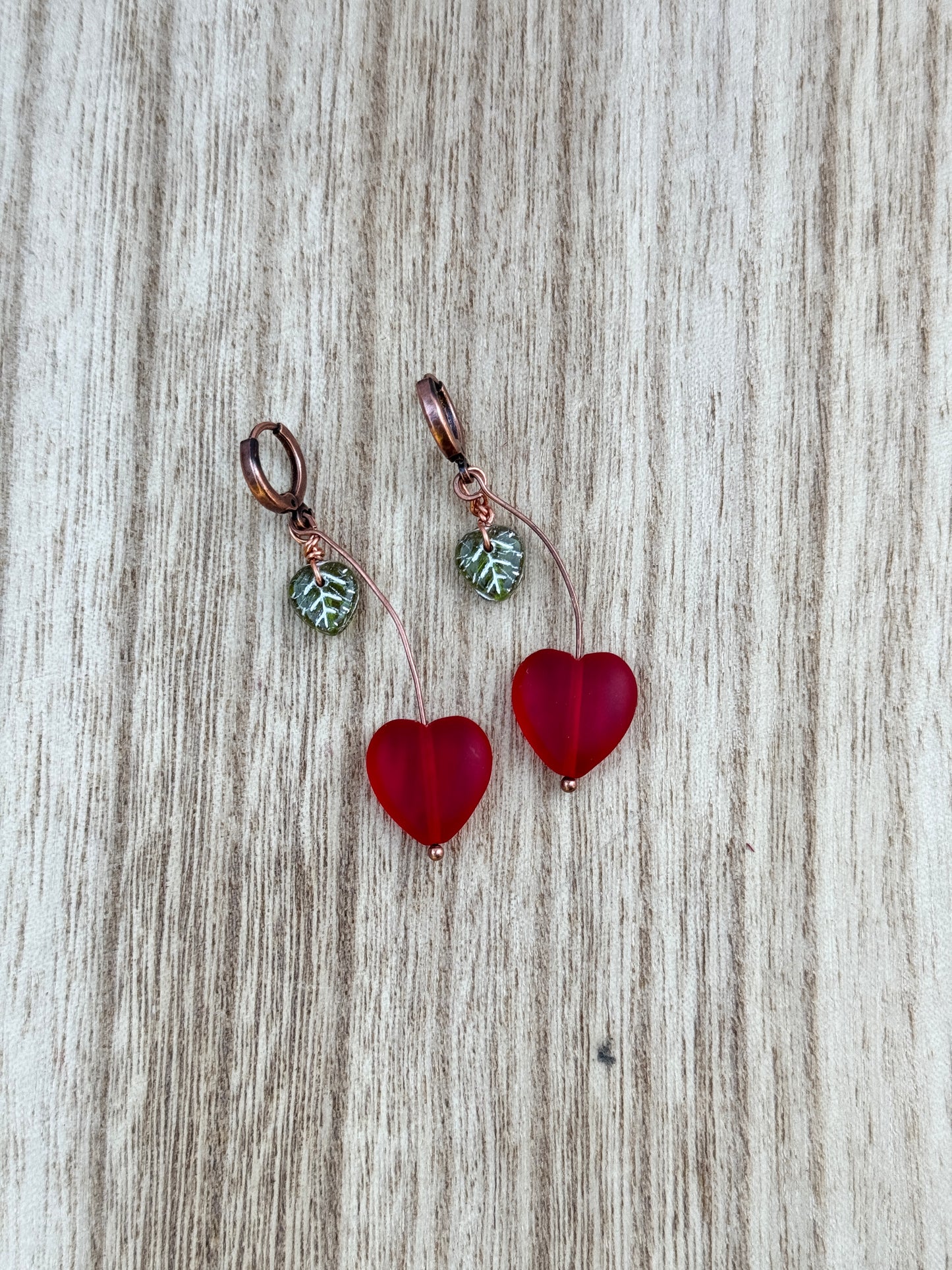 Cherry Heart Earrings