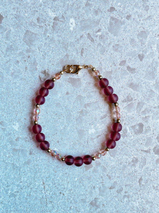 Sea Glass Bracelet- Amethyst