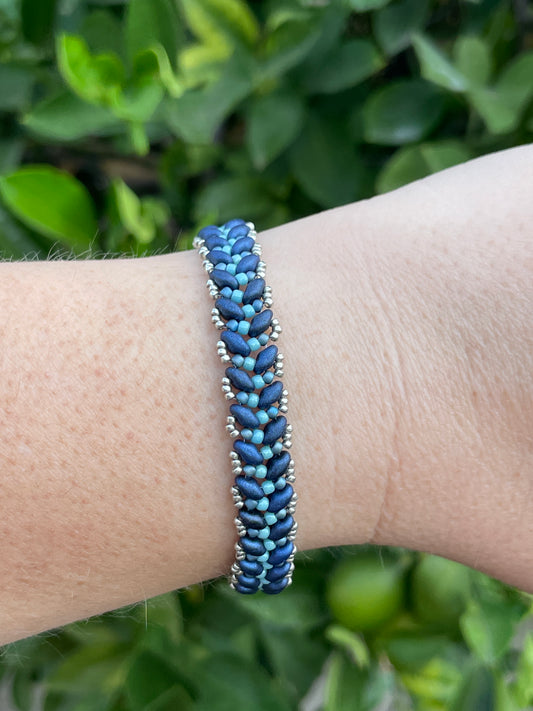 Maidenhair Fern Beaded Bracelet