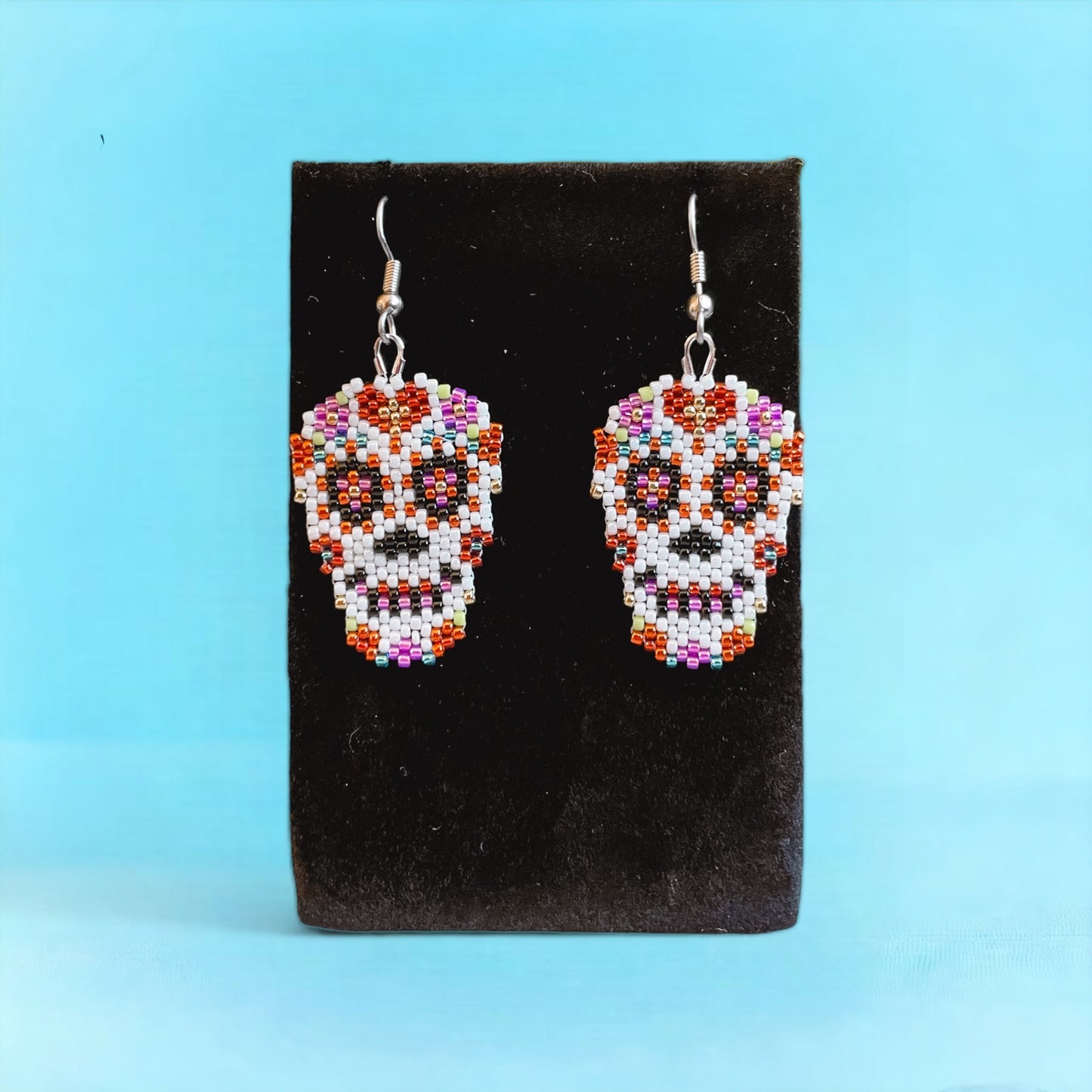 Sugar Skull Beaded Earrings